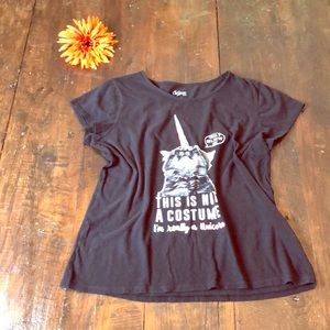 Girls /Kids Black Unicat TShirt.